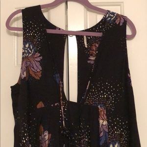 Free people dress-Black with floral design
